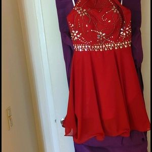 A sweet red party dress